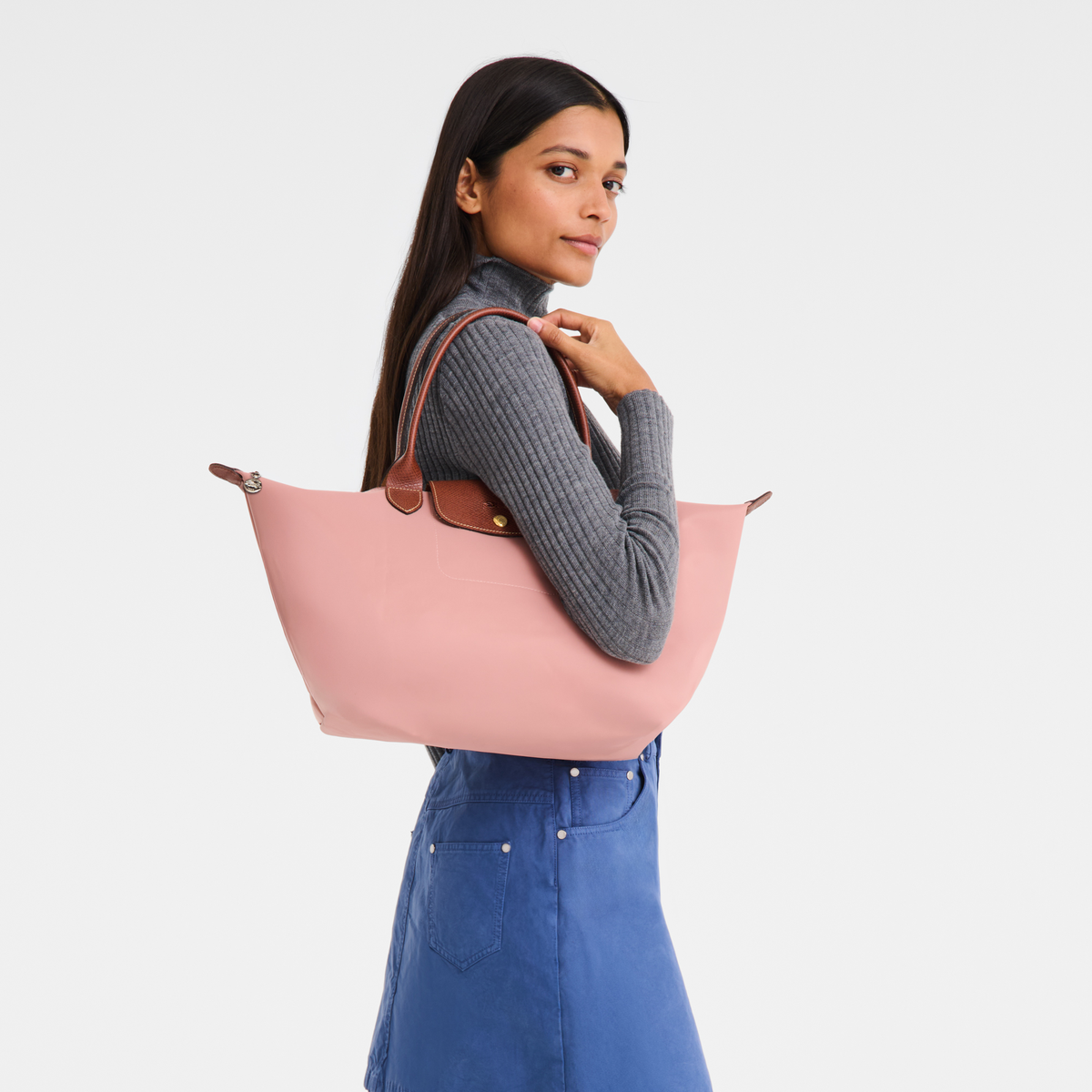 Longchamp Le Pliage Original L Handbag-Pink Tea
