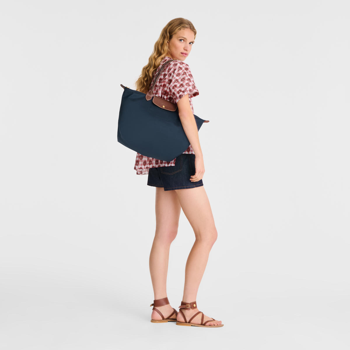 Longchamp Le Pliage Original L Tote Bag - Navy - Hemen Teslimde