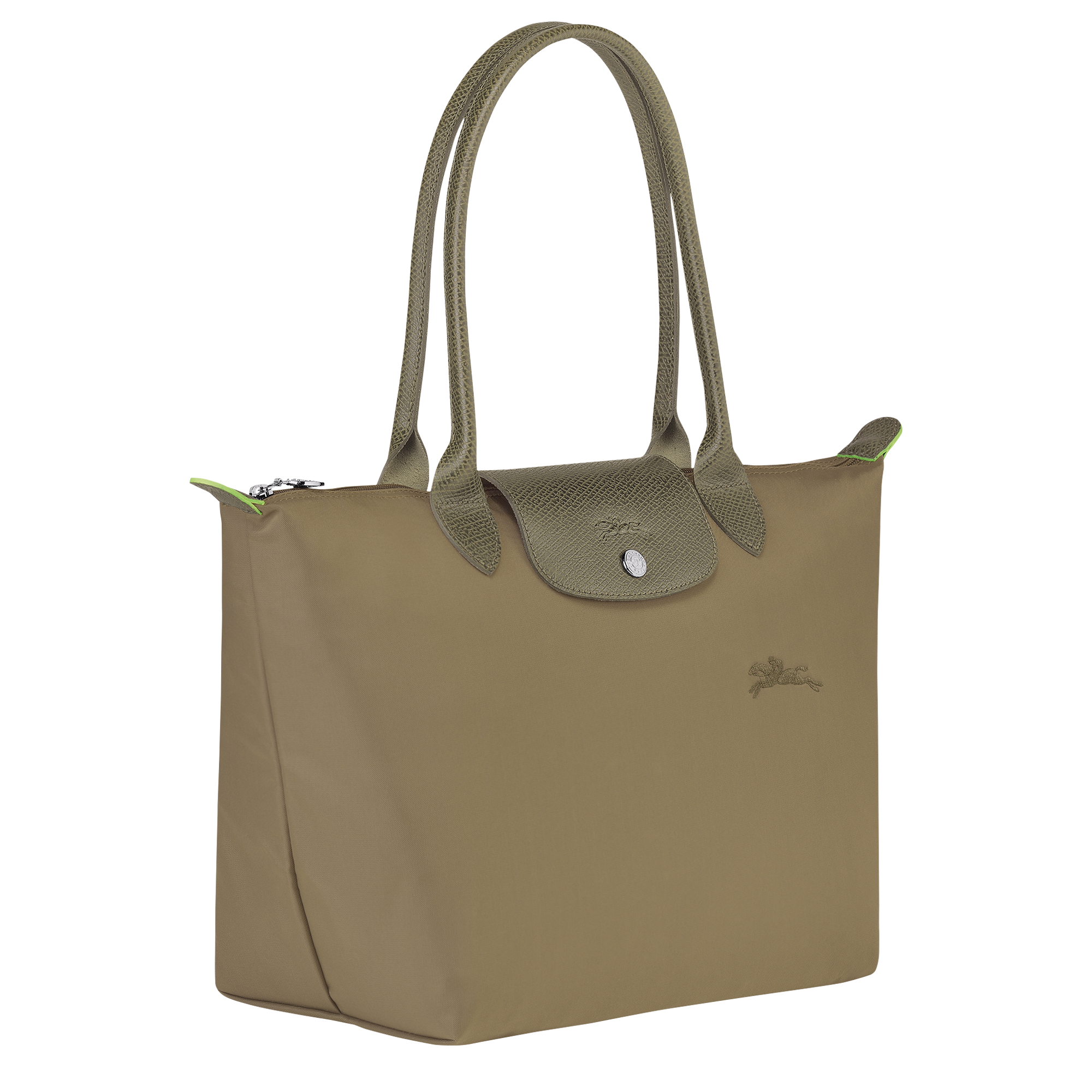 Longchamp  Le Pliage Green M Tote Bag  Recycled  - Artichoke
