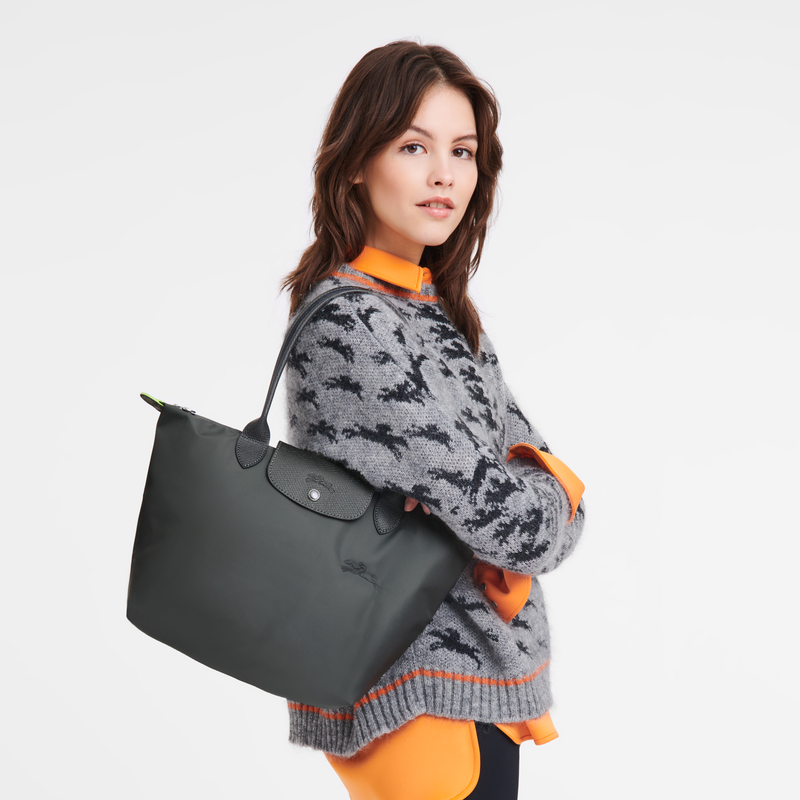 Longchamp  Le Pliage Green M Tote Bag  Graphite