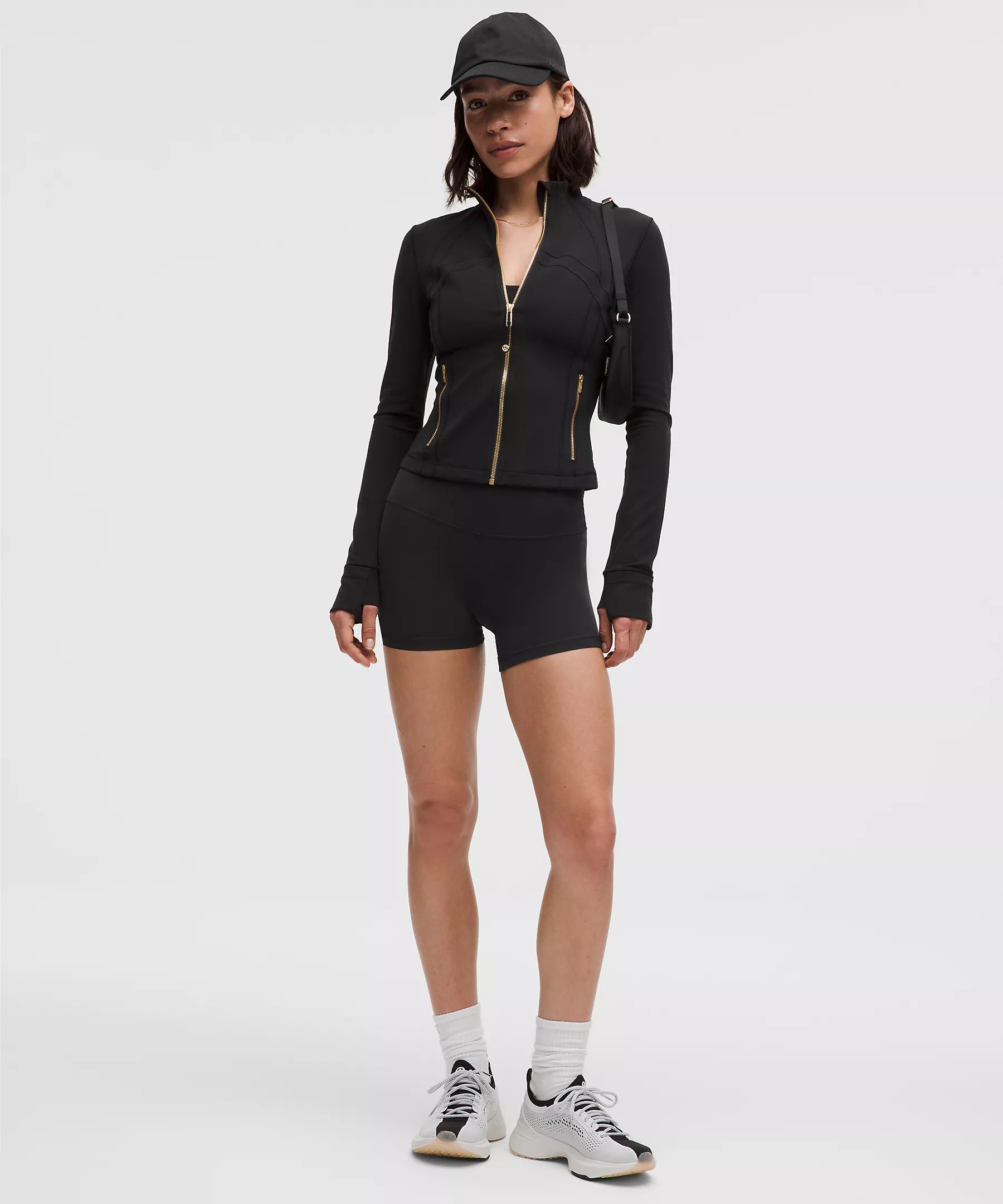 Lululemon Define Cropped Jacket Nulu - Black/Gold/Gold
