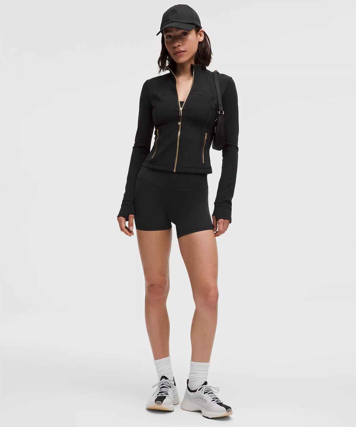 Lululemon Define Cropped Jacket Nulu  -  Black/Gold/Gold
