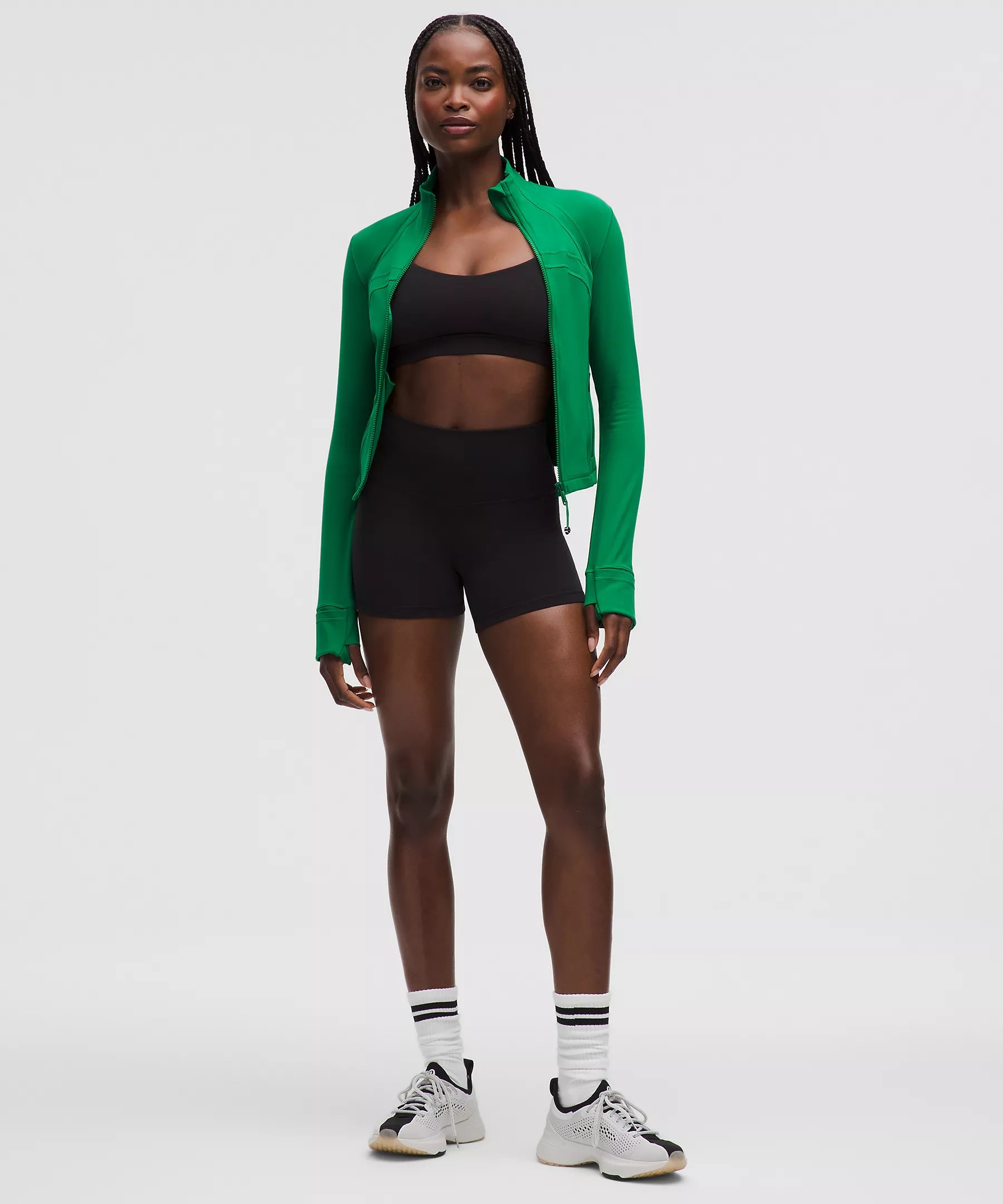 Lululemon Define Cropped Jacket Nulu-Raceway Green