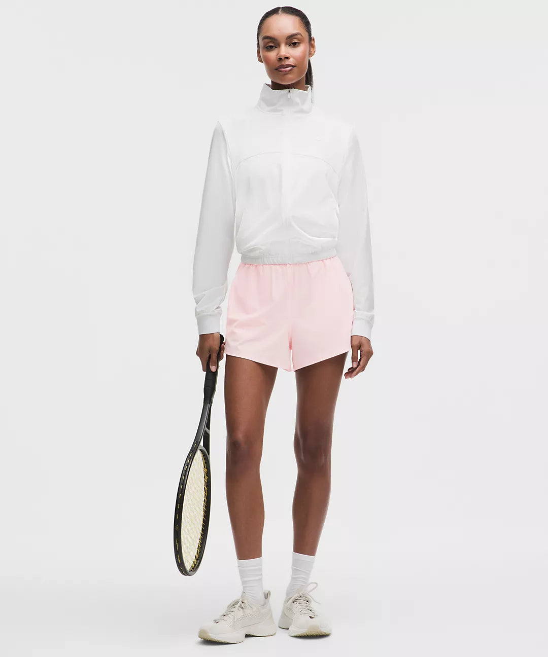 Lululemon Court Rival High-Rise Short 3 -Pink Pearl/White