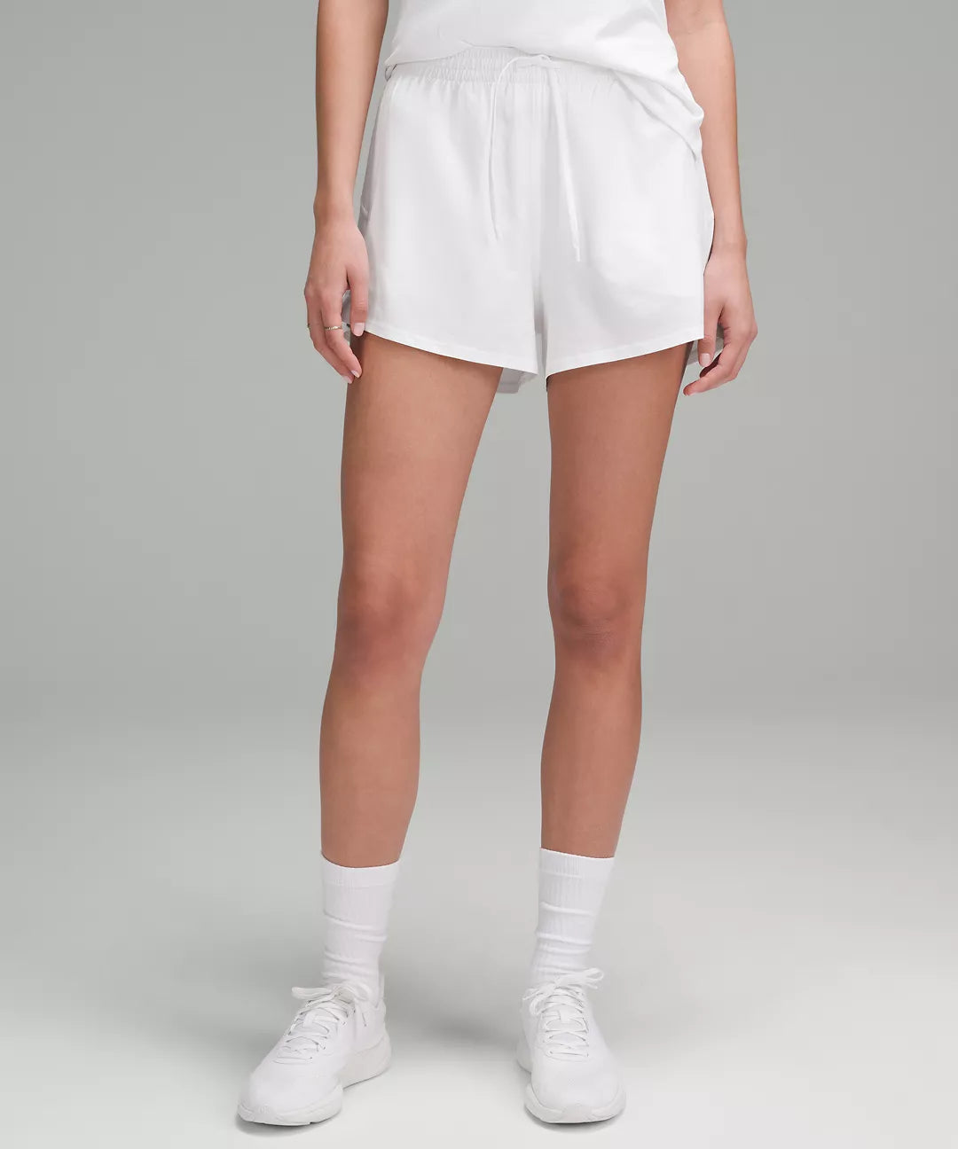 Lululemon Court Rival High-Rise Short 3 -White/White