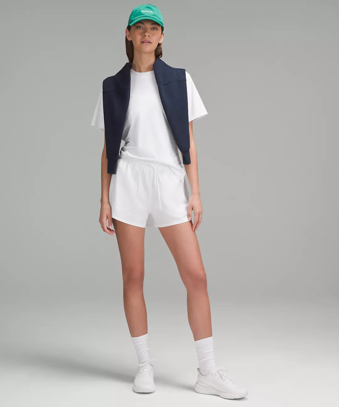 Lululemon Court Rival High-Rise Short 3 -White/White