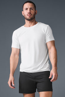 Alo Yoga Men's Conquer Reform Crewneck Short Sleeve - White