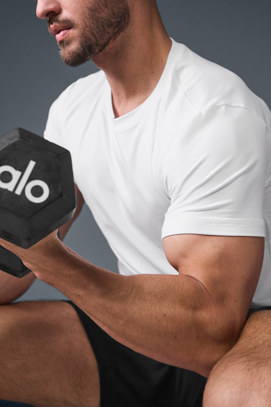 Alo Yoga Men's Conquer Reform Crewneck Short Sleeve - White