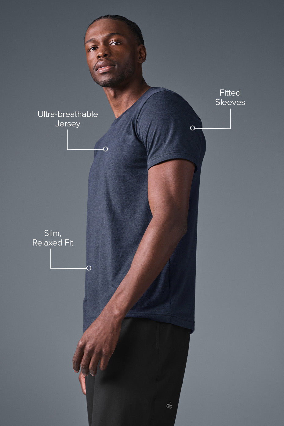 Alo Yoga Men's Triumph Tee - Navy