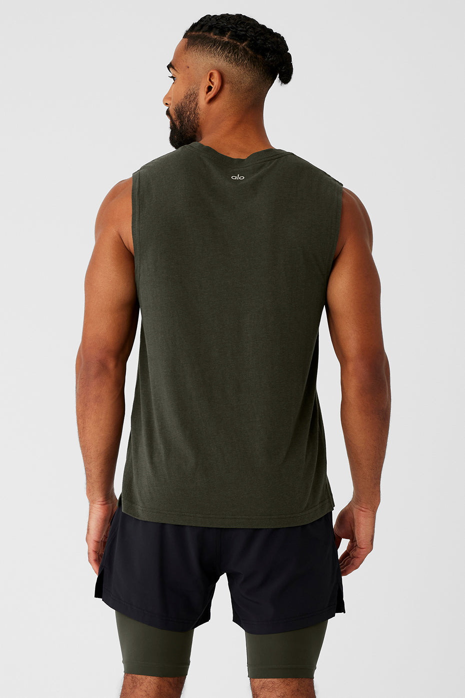 Alo Yoga Men's The Triumph Muscle Tank - Stealth Green