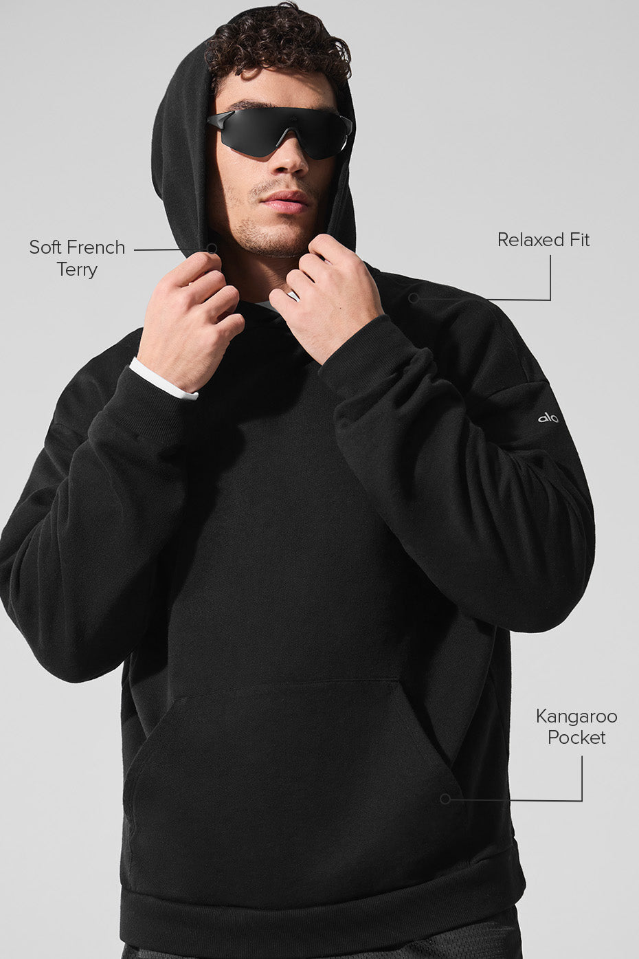 Alo Yoga Men's Chill Hoodie  -  Black