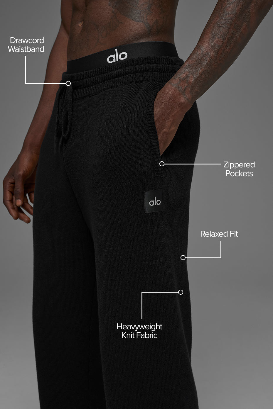 ALO パンツ メンズ　alo S Alo Yoga Men's Scholar Straight Leg Sweatpant - Black – Kanadadan