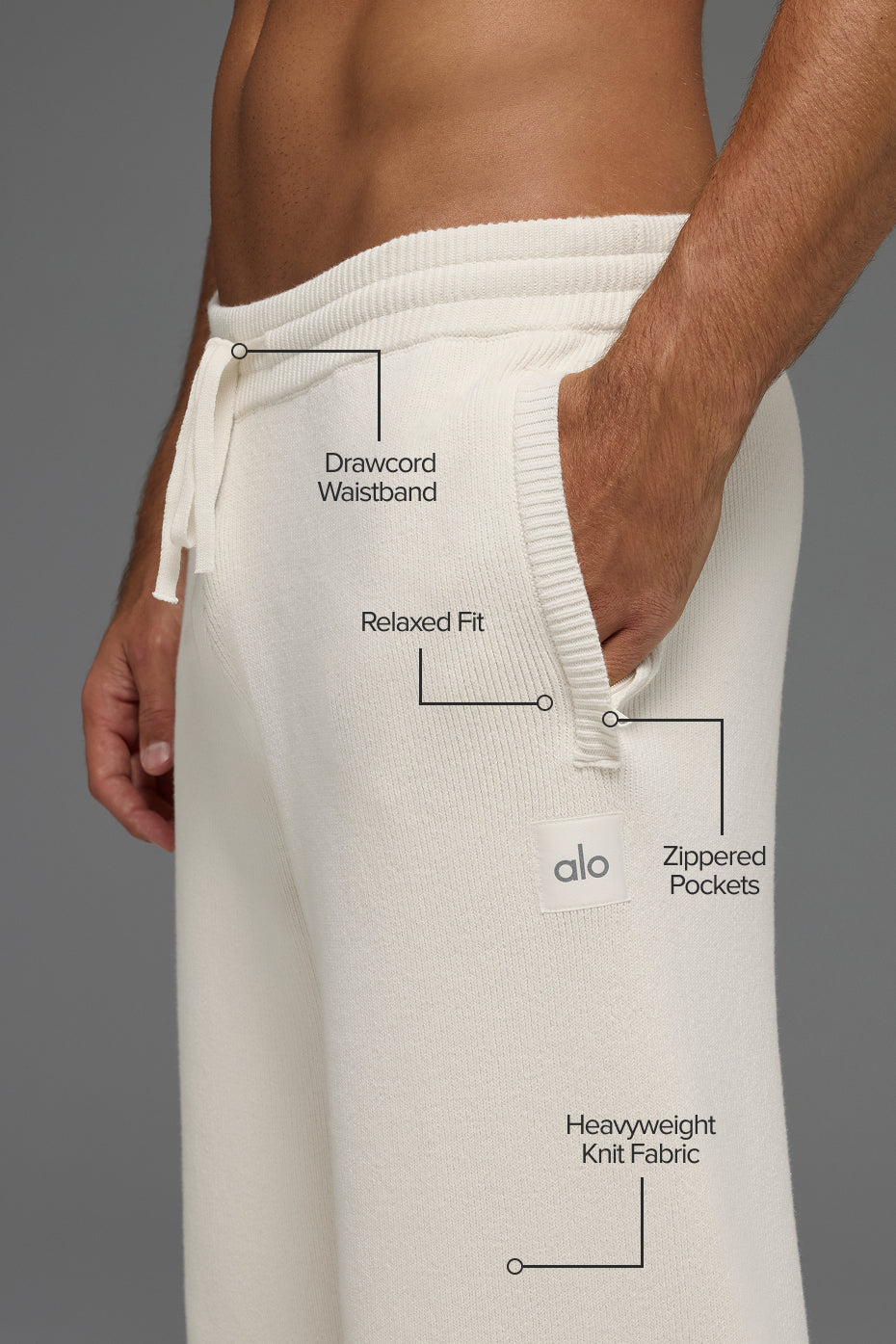 Alo Yoga Men's Scholar Straight Leg Sweatpant - Ivory – Kanadadan
