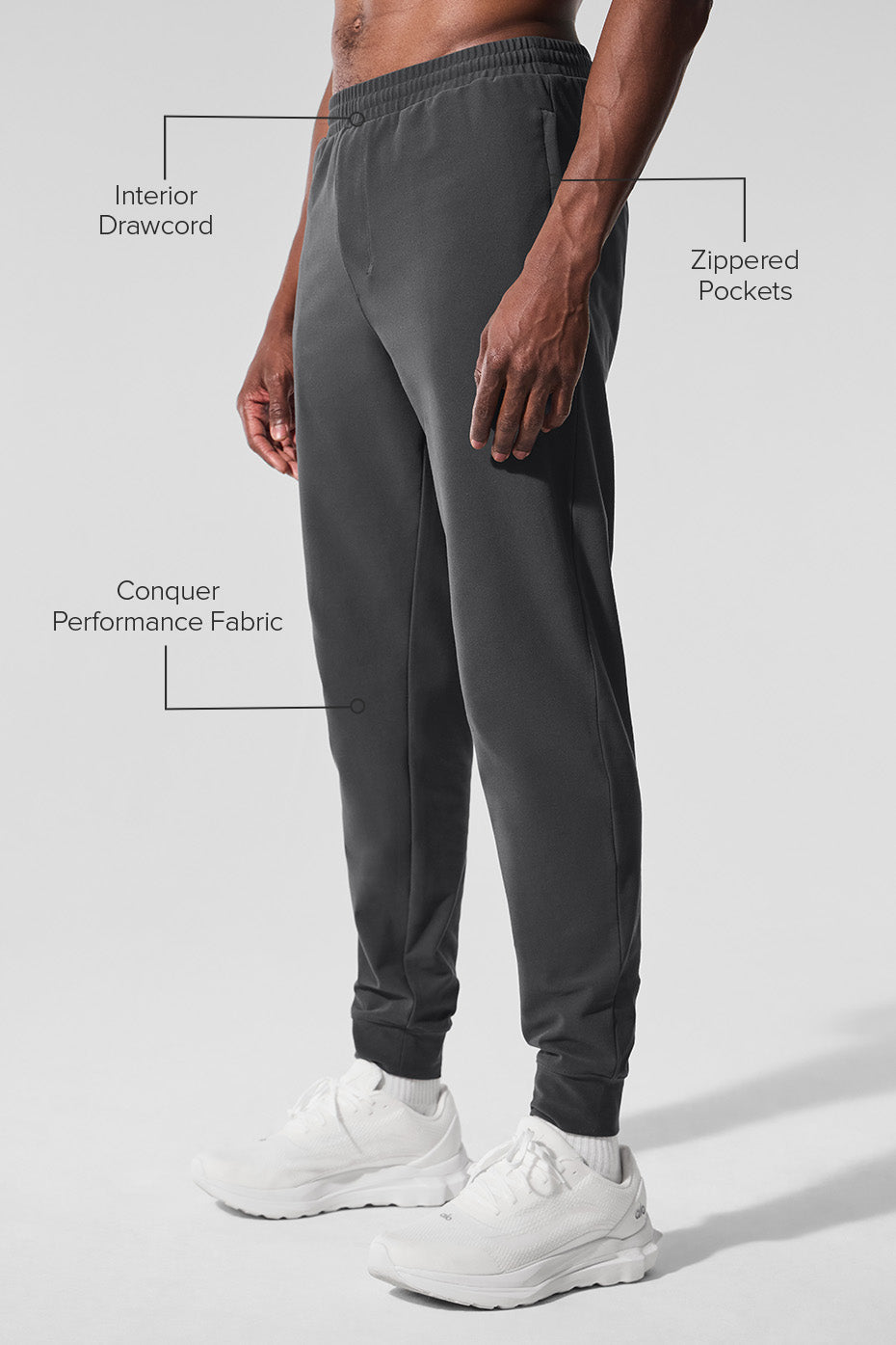 Alo Yoga Men's Conquer Max Performance Jogger Anthracite