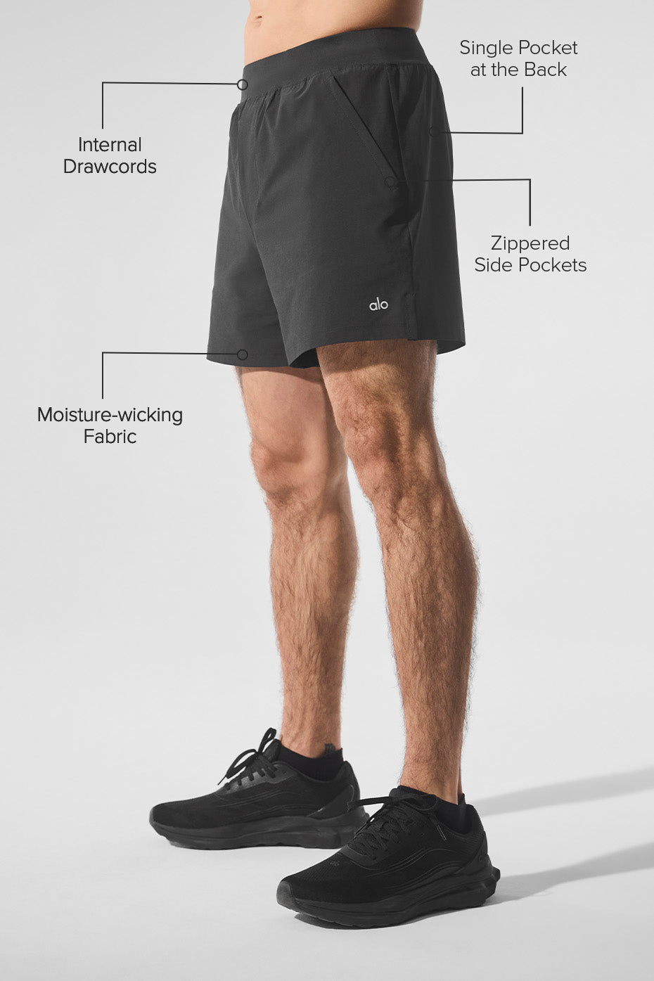 Alo Yoga Men's 5" Repetition Short Anthracite