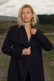 Mackage MAI Double-face wool wrap coat-Black