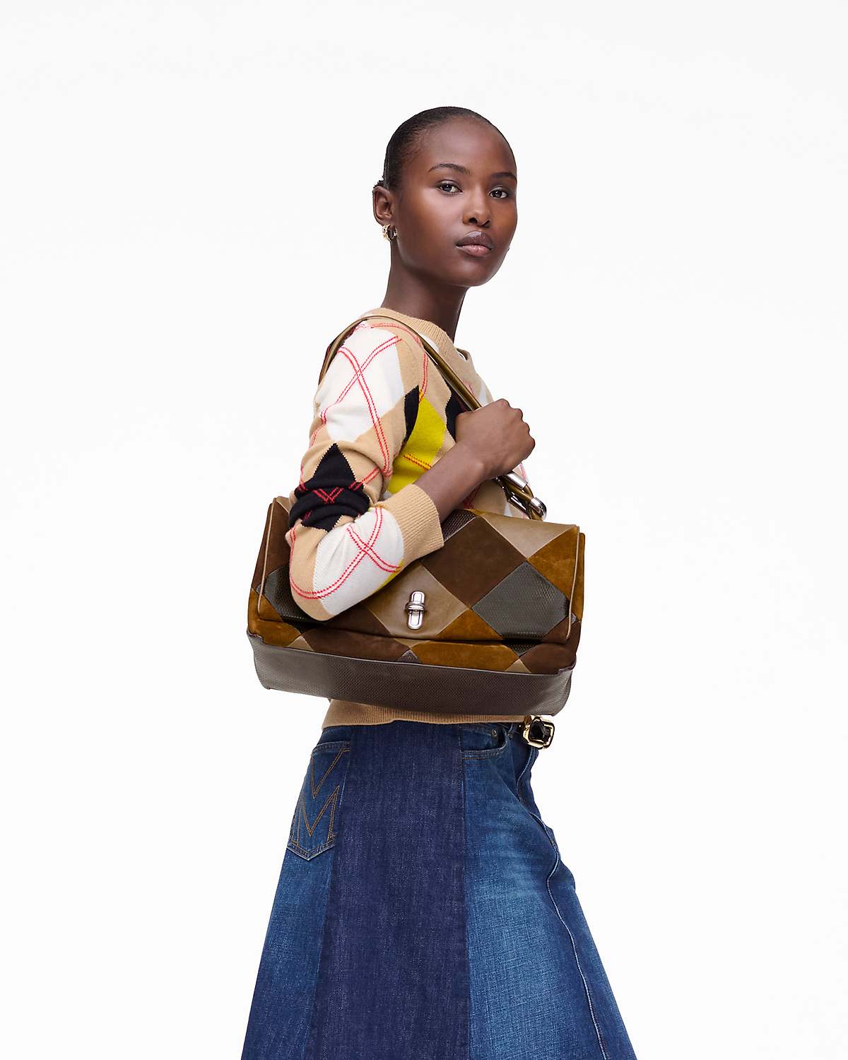 Marc Jacobs The Suede Patchwork Large Dual Bag