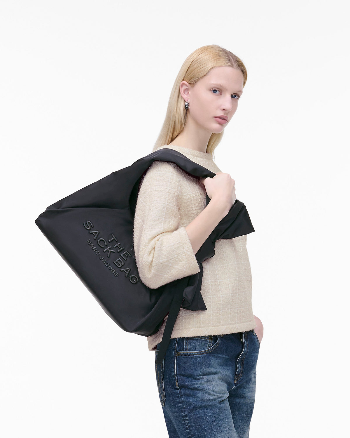 Marc Jacobs The Bow Nylon Sack Bag - Black