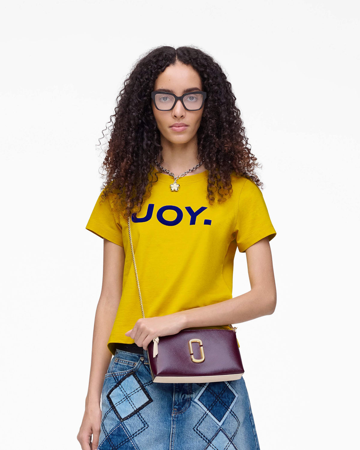 Marc Jacobs The Snapshot Convertible Shoulder Bag - Dark Plum Multi - HEMEN TESLİMDE