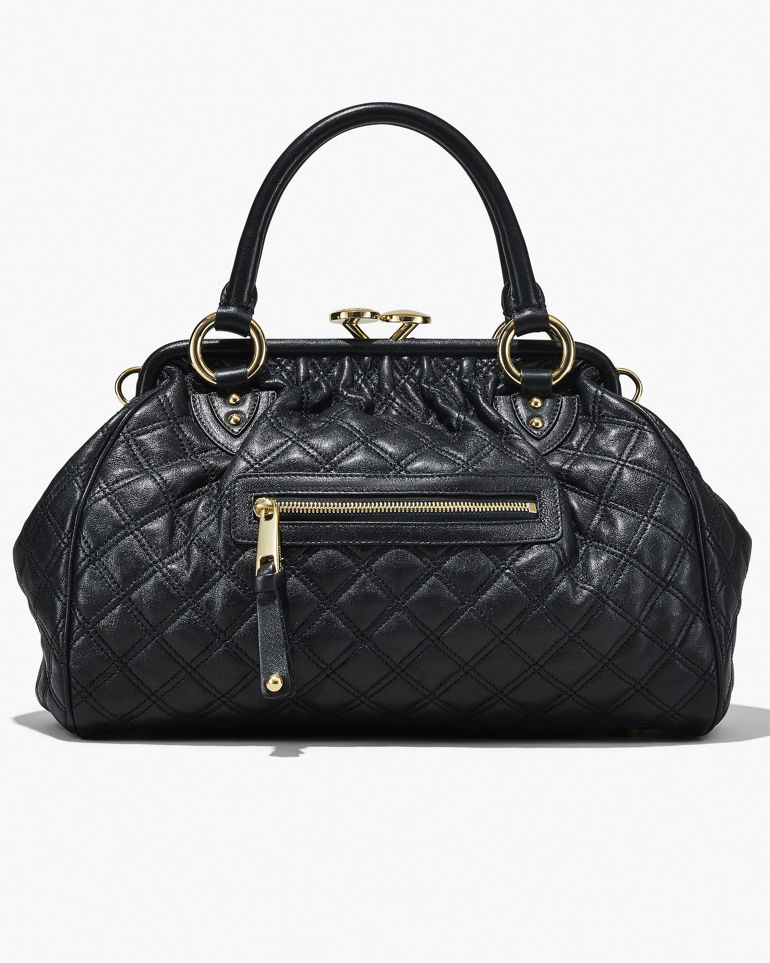 Marc Jacobs Re-Edition Quilted Leather Stam Bag - Black
