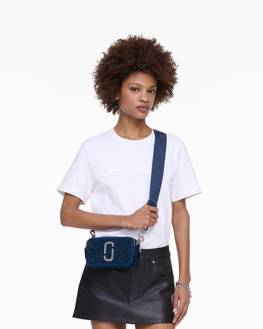 Marc Jacobs The Crystal Denim Snapshot Bag