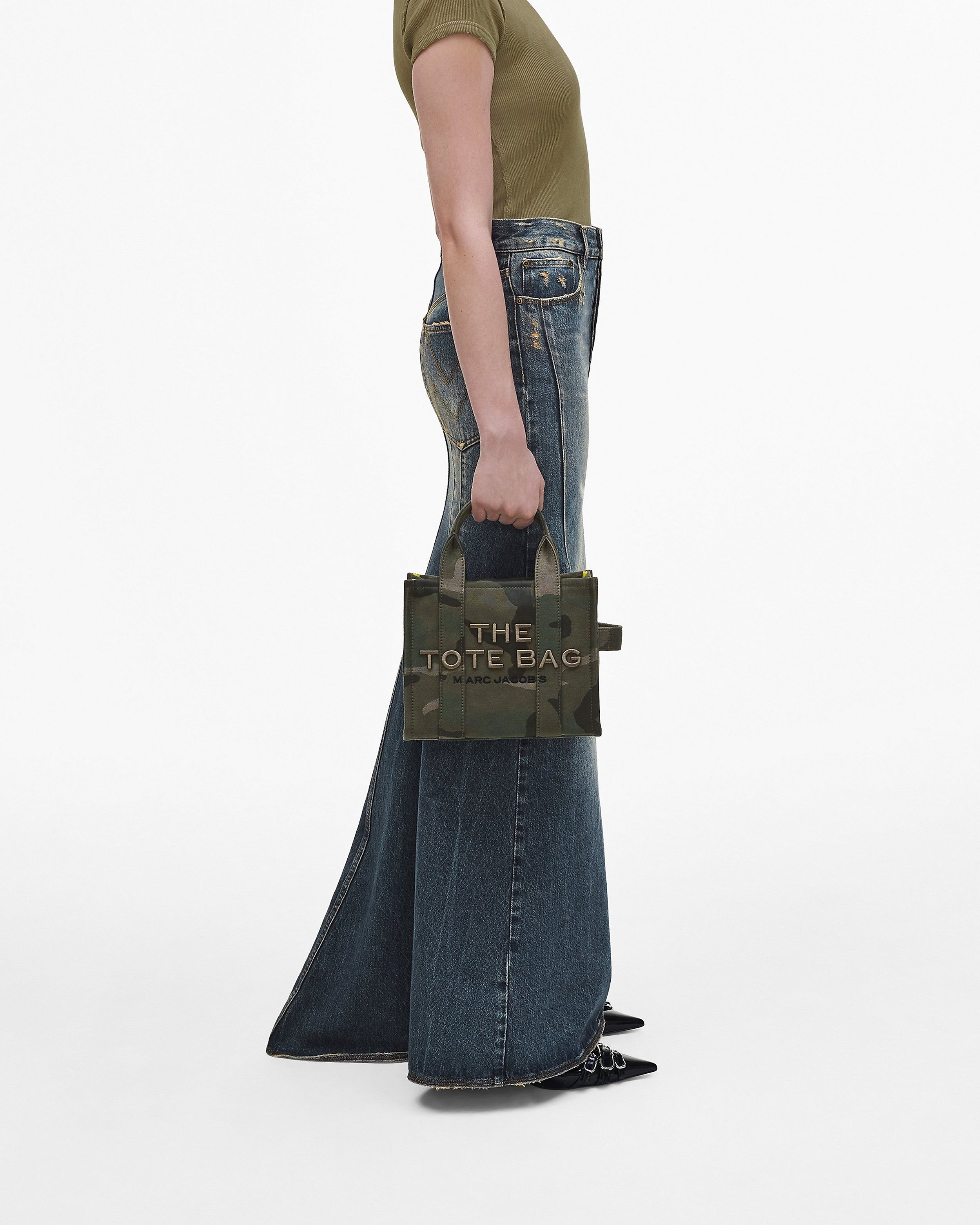 Marc Jacobs The Camo Jacquard Small Tote Bag-Camo Multi