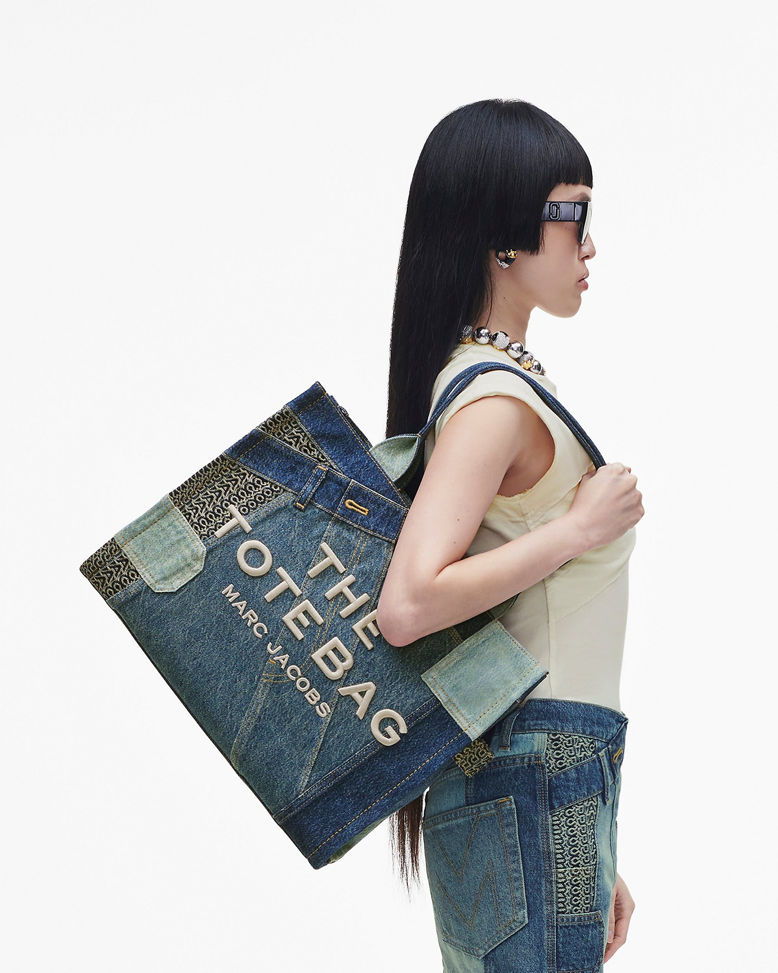 Marc Jacobs The Deconstructed Denim Large Tote Bag