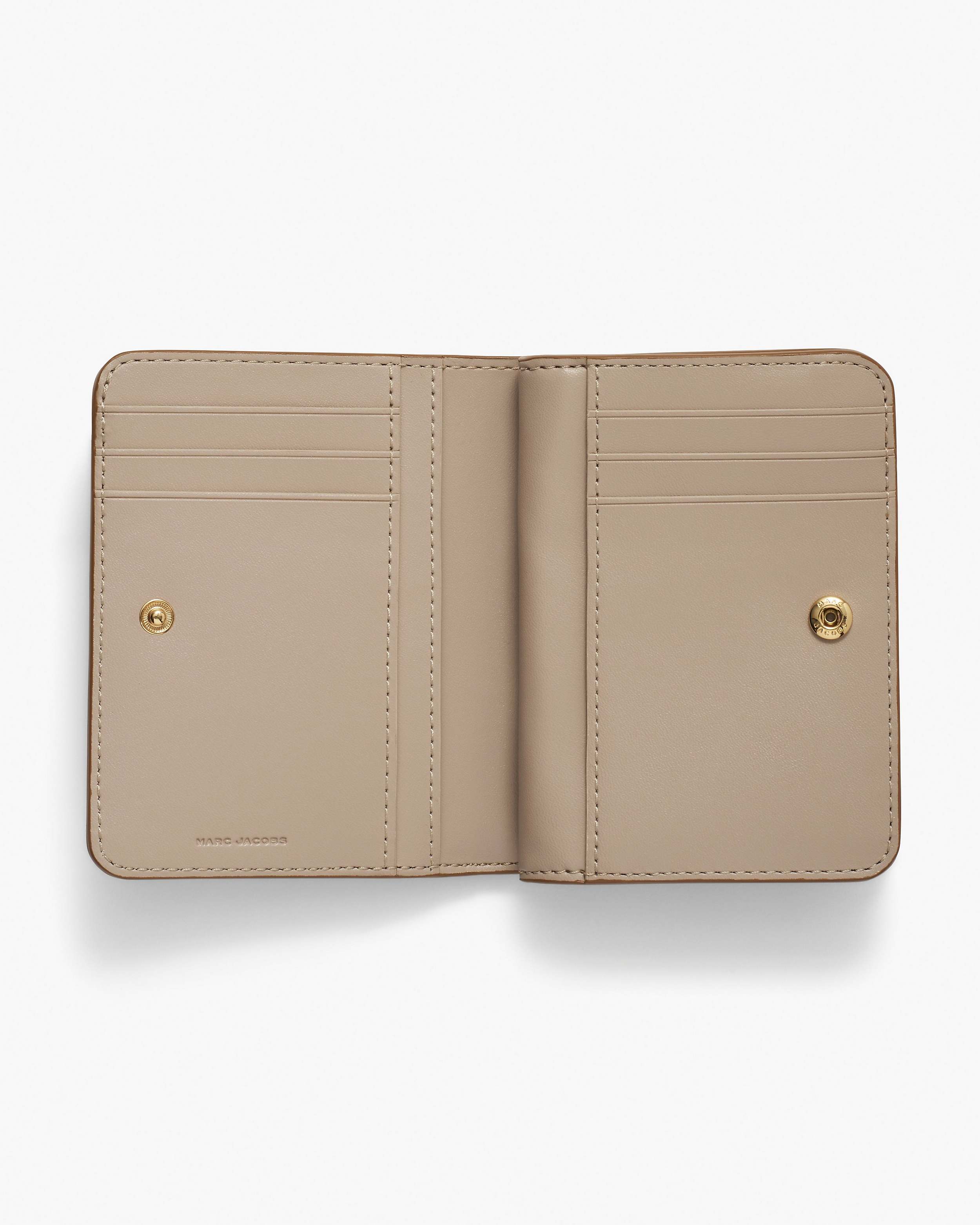 Marc Jacobs The Covered J Marc Mini Compact Wallet-Camel