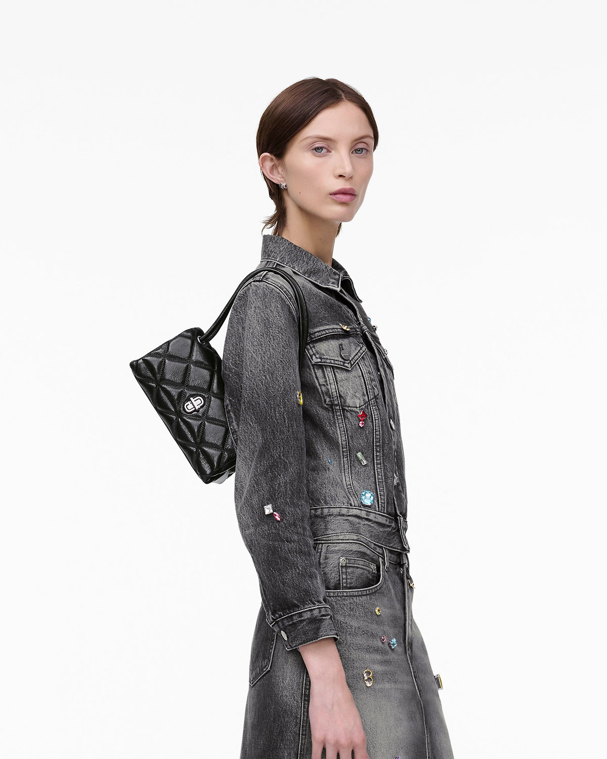 Marc Jacobs The Quilted Mini Dual Shoulder Bag - Black