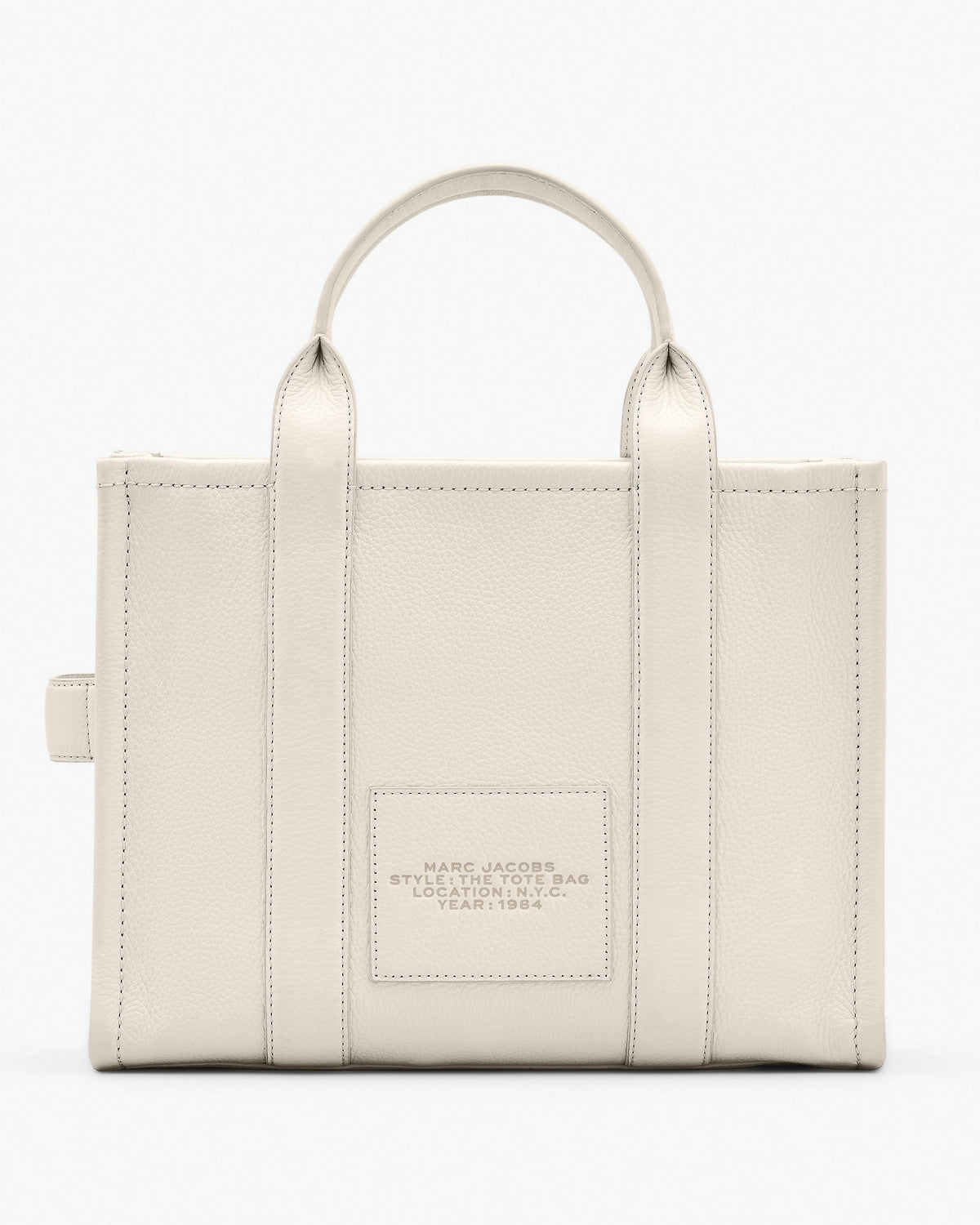 Marc Jacobs The Leather Medium Tote Bag - Cotton/Silver