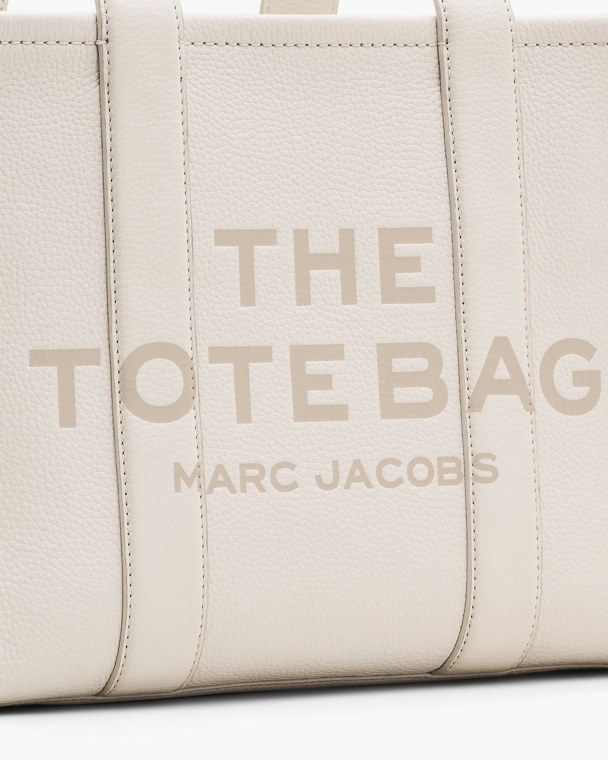 Marc Jacobs The Leather Medium Tote Bag - Cotton/Silver