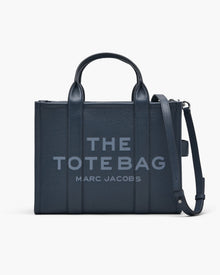 Marc Jacobs The Leather Medium Tote Bag - Blue Sea - HEMEN TESLİMDE