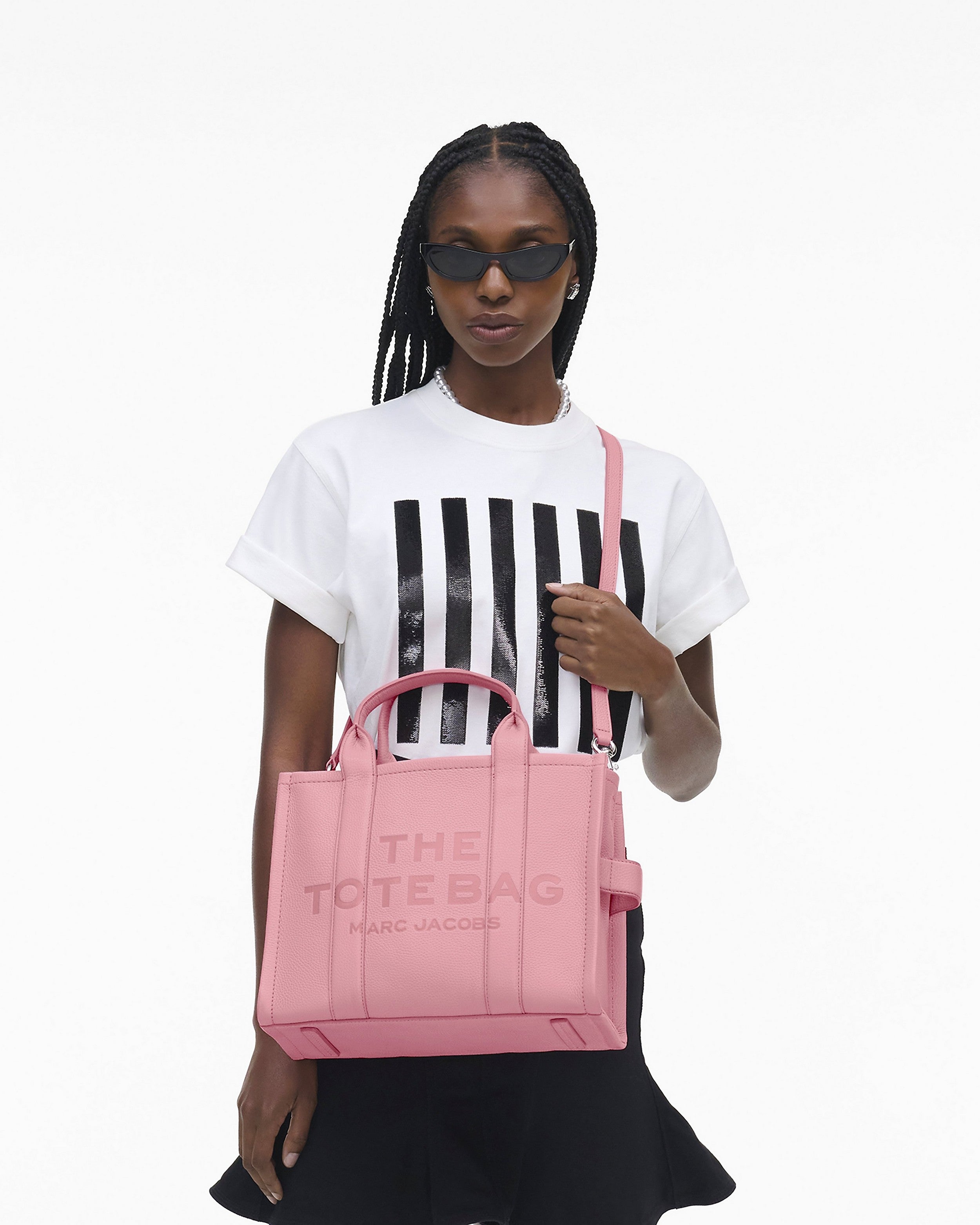 Marc Jacobs The Leather Medium Tote Bag - Ribbon Pink