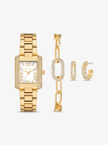 Michael Kors Petite Emery Gold-Tone Watch and Jewelry Gift Set MK4837SET -GOLD