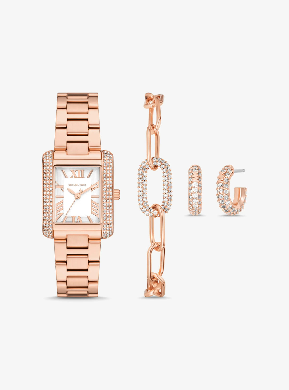 Michael Kors Petite Emery Rose Gold-Tone Watch and Jewelry Gift Set MK4838SET -ROSE GOLD
