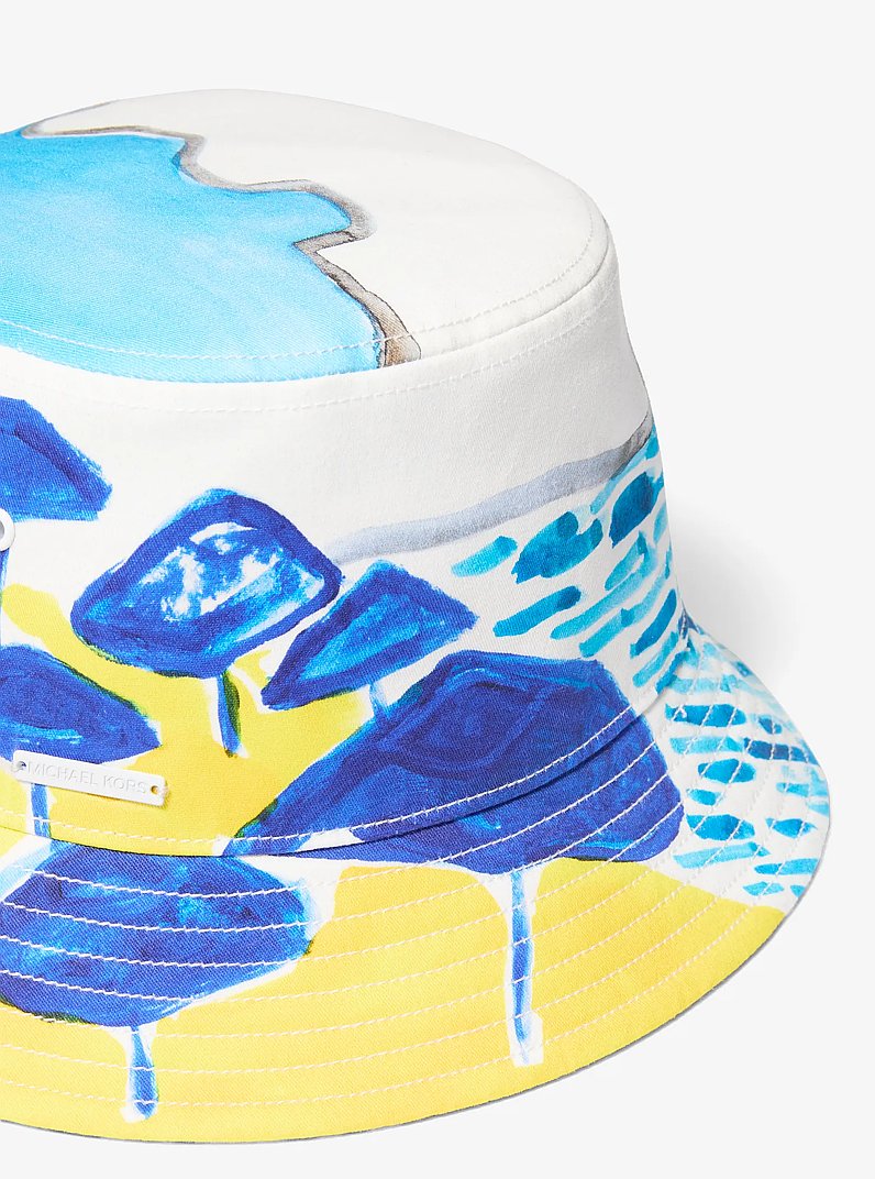 Michael Kors X Christina Zimpel Cotton Twill Bucket Hat-WHITE