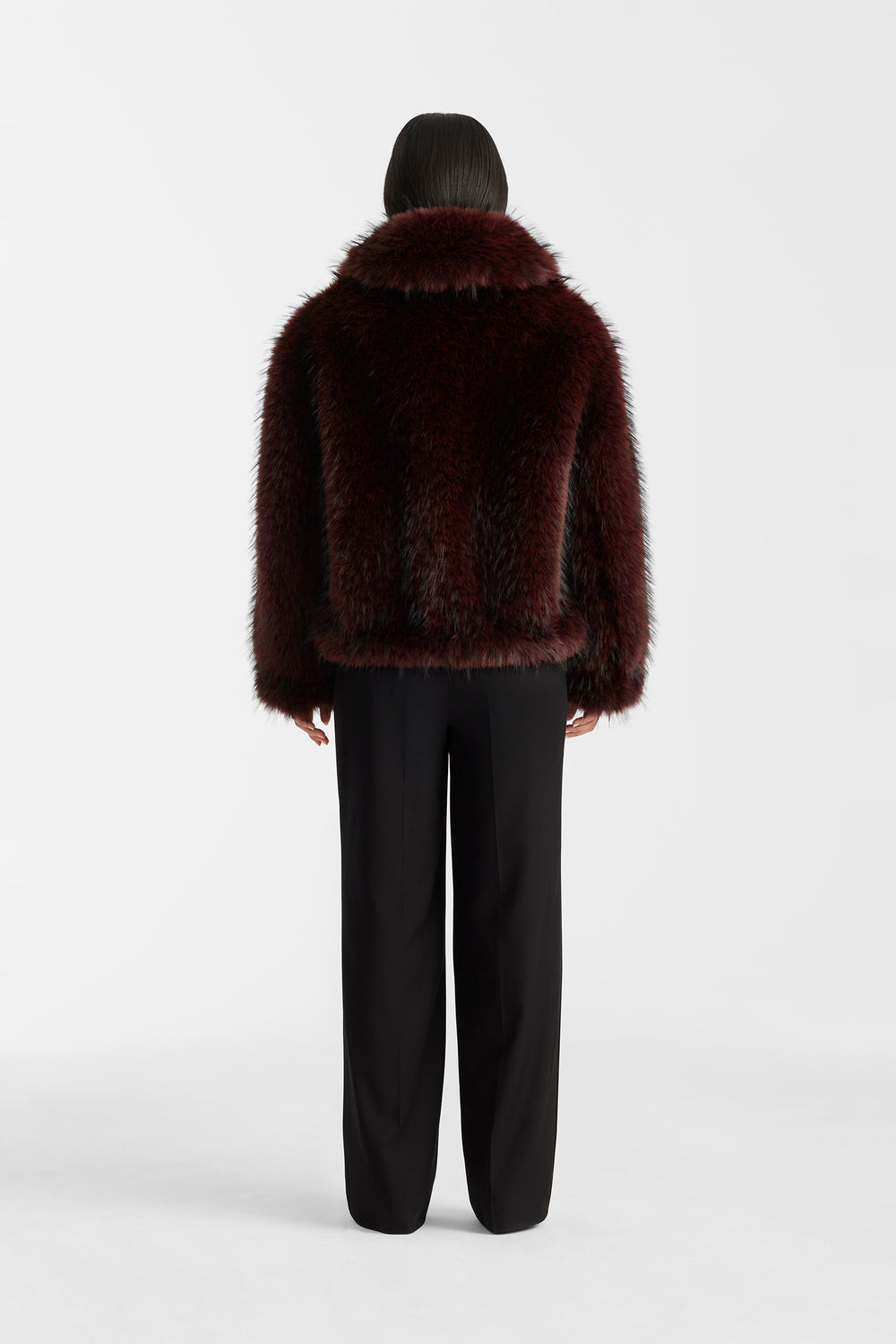 Mackage NANNY Faux-fur jacket-Black-Garnet