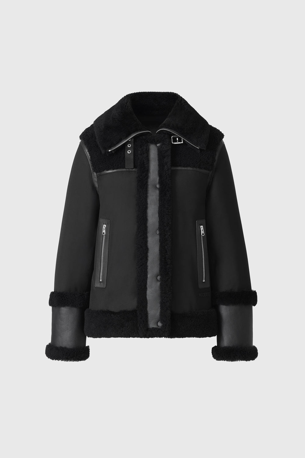 Mackage NIKOLINA mixed media jacket-Black-Black