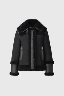 Mackage NIKOLINA mixed media jacket-Black-Black
