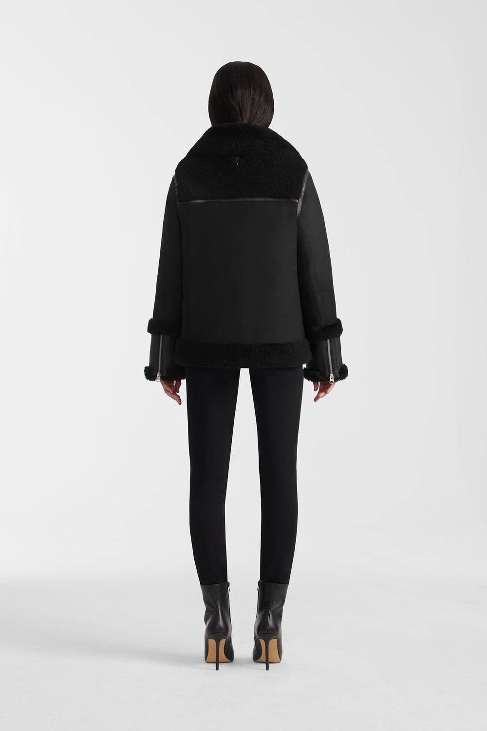Mackage NIKOLINA mixed media jacket-Black-Black