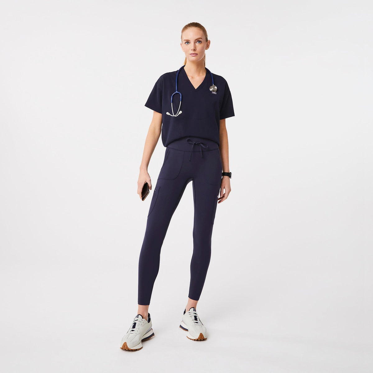 FIGS High Waisted Seville ScrubLegging™-Navy