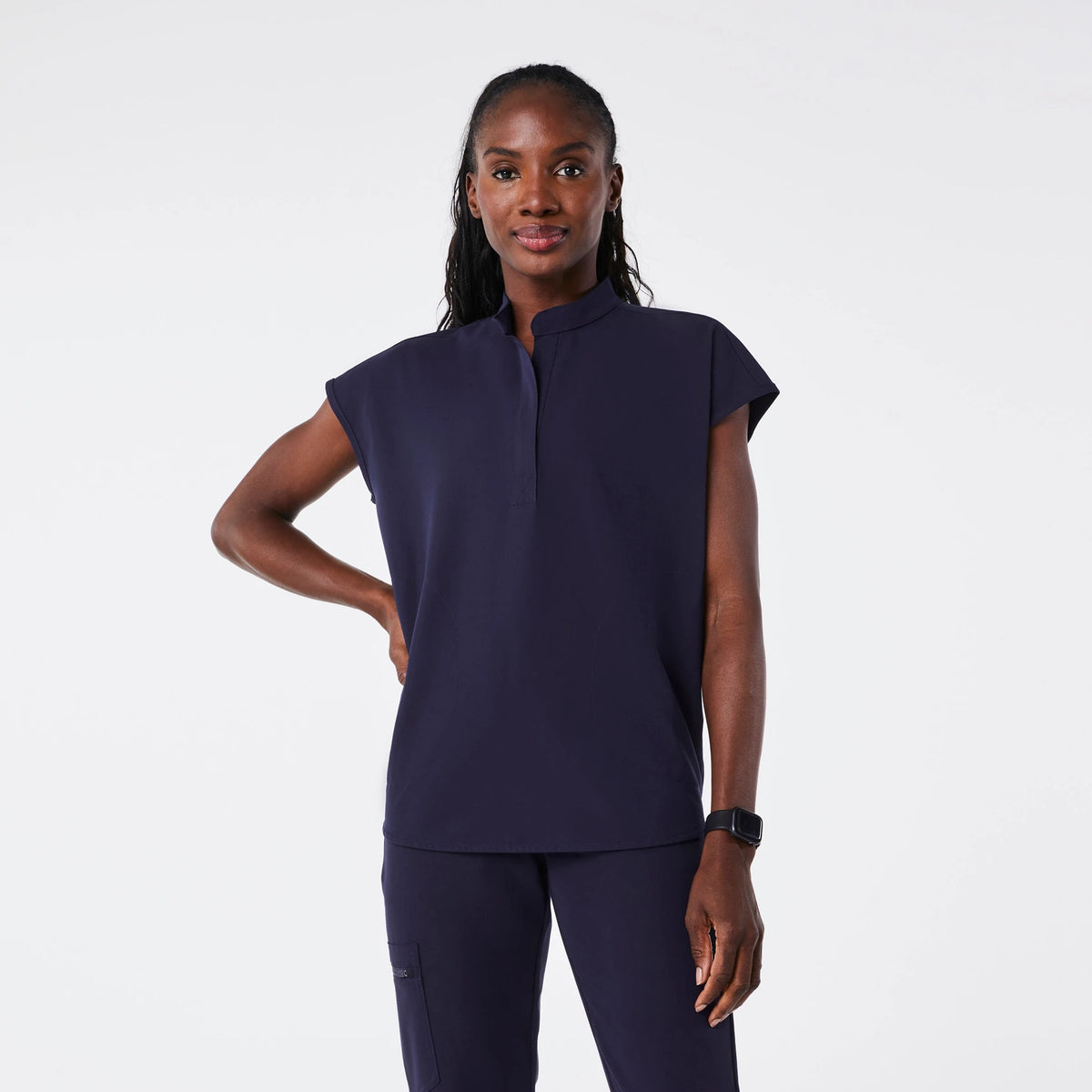 FIGS Rafaela Oversized Scrub Top™-Navy