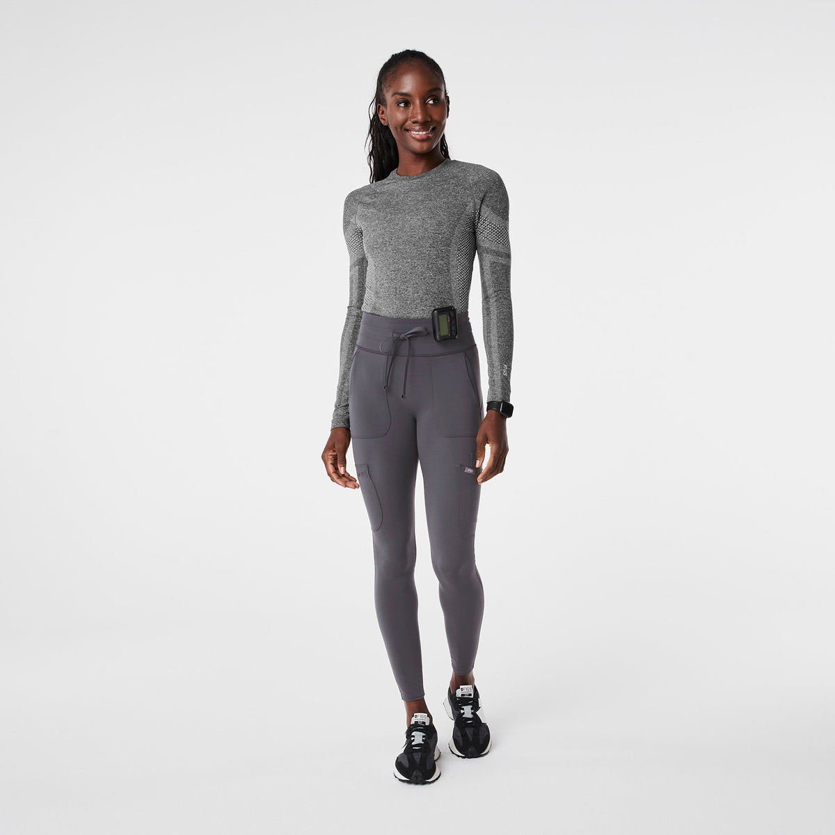 FIGS High Waisted Seville ScrubLegging™- Charcoal
