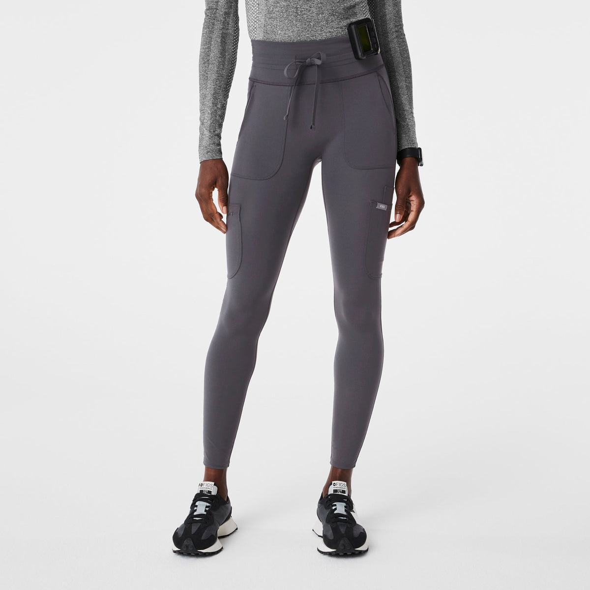 FIGS High Waisted Seville ScrubLegging™- Charcoal