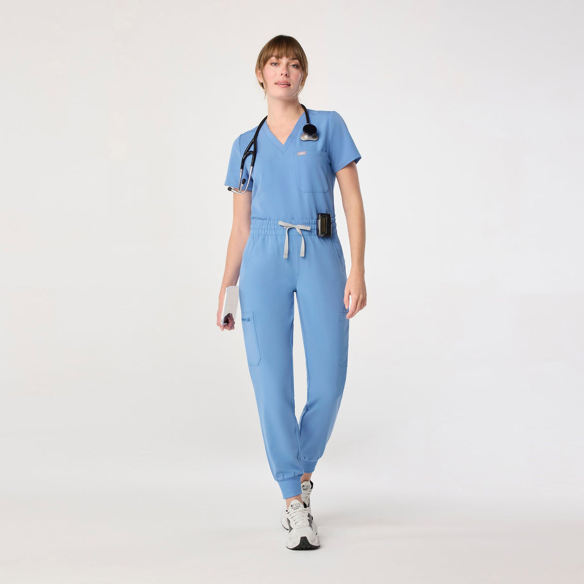 FIGS High Waisted Uman Relaxed Jogger Scrub Pants- Ceil Blue