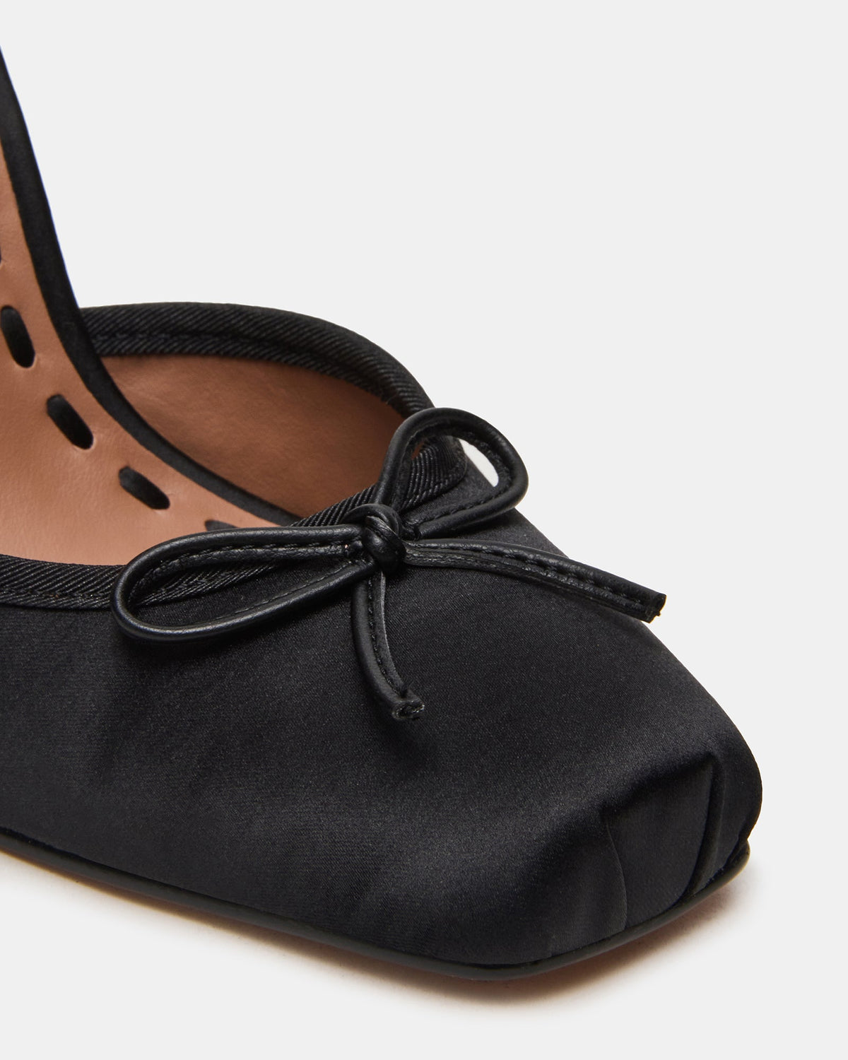 Steve Madden Larina Brown Satin-  BLACK SATIN