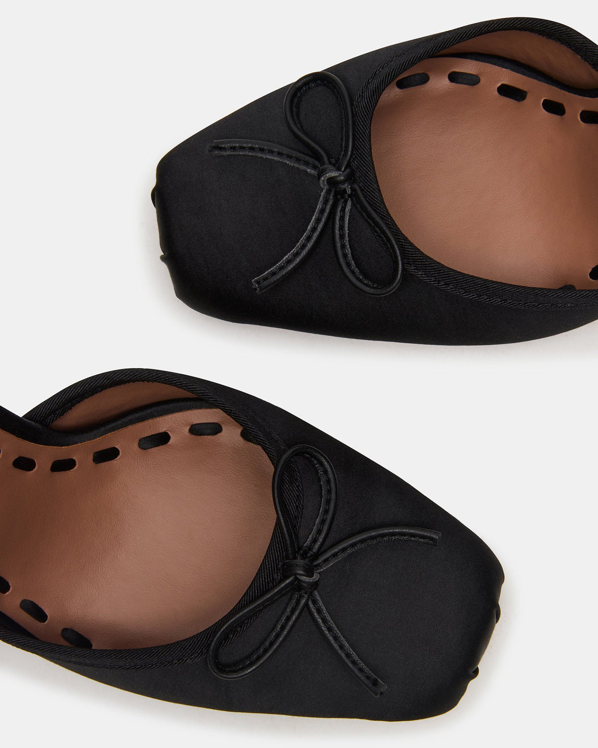 Steve Madden Larina Brown Satin-  BLACK SATIN