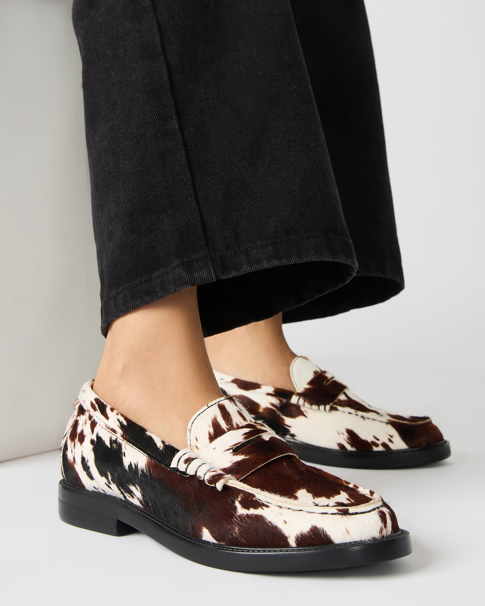 Steve Madden Madison Brown Cow Print