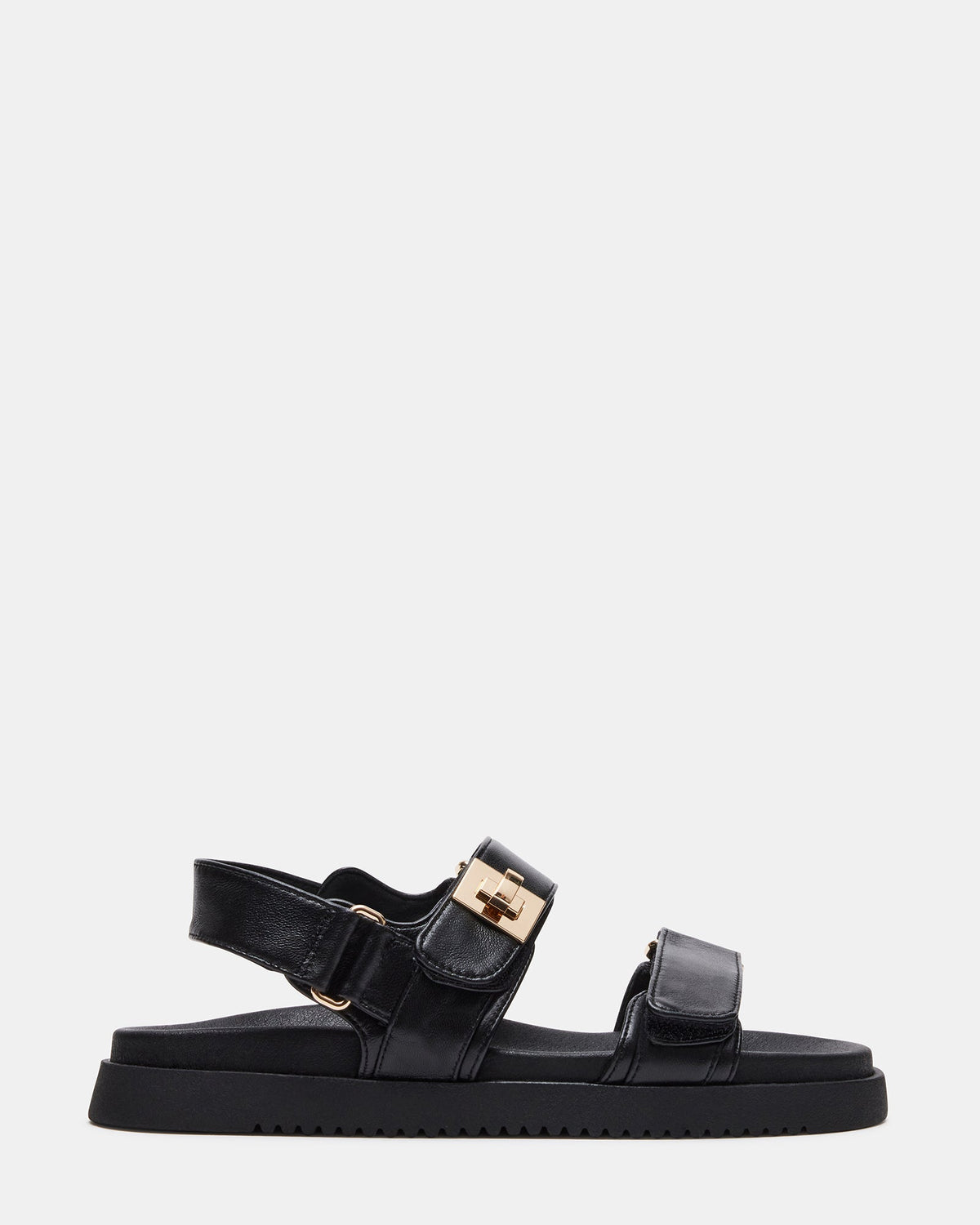 Steve Madden Mona Black Leather - Black Leather