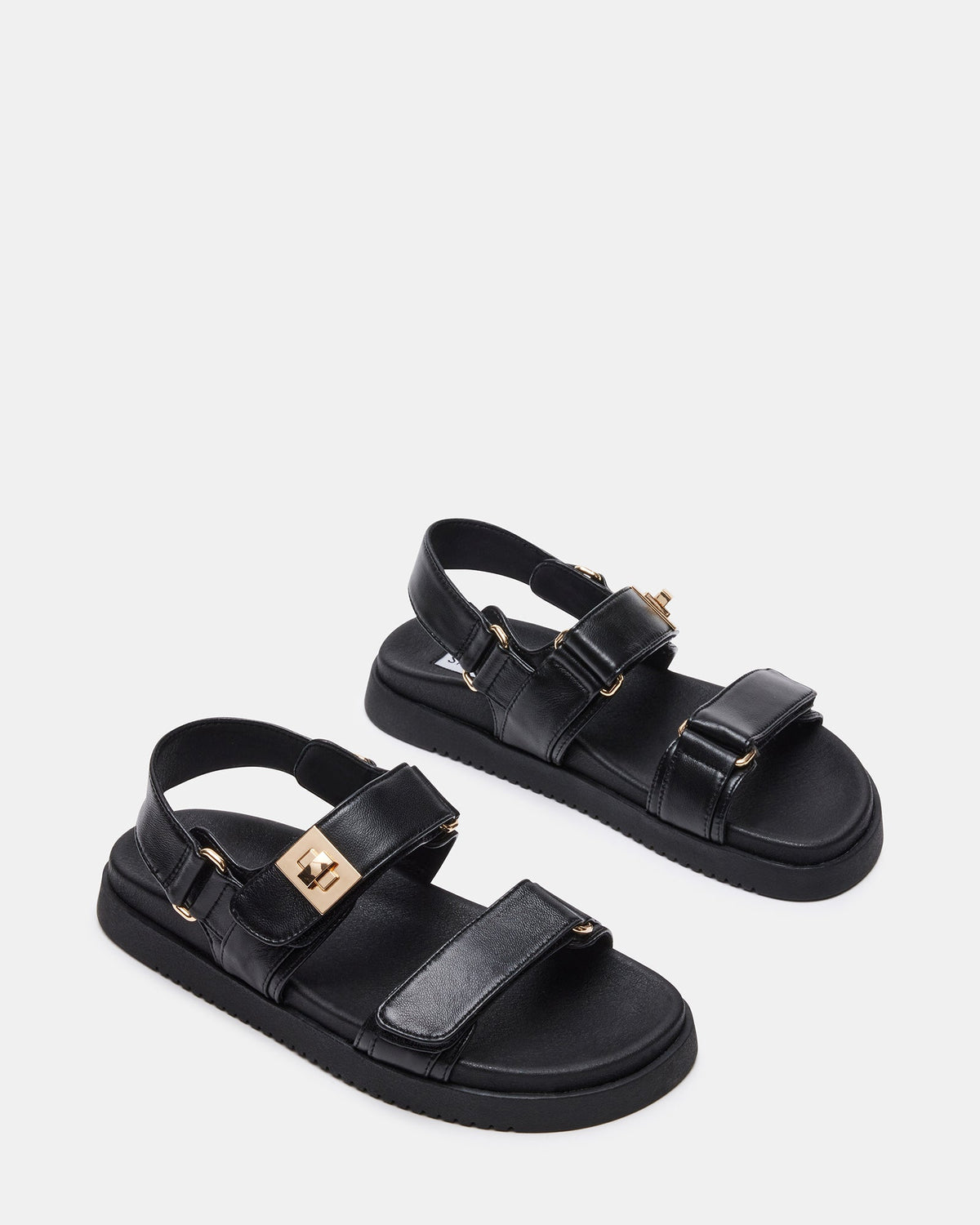 Steve Madden Mona Black Leather - Black Leather
